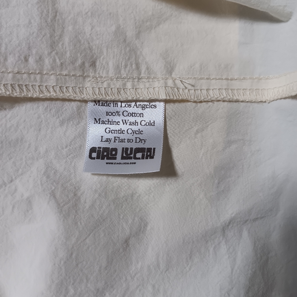 Ciao Lucia Cream Dress with Black Straps - Picture 8 of 9